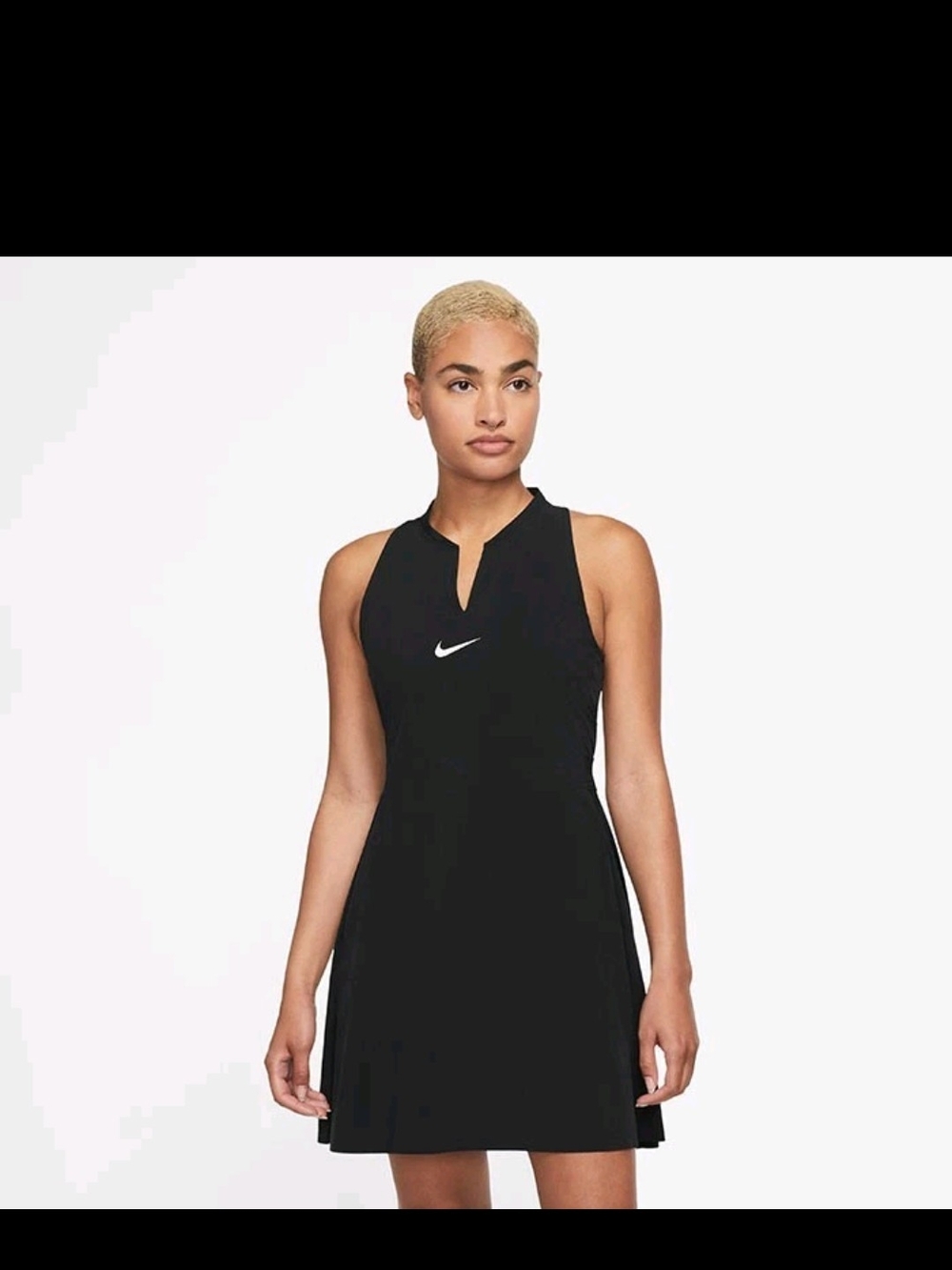 Nike Women's Dri-FIT Core Tennis Dress, Black, Size S